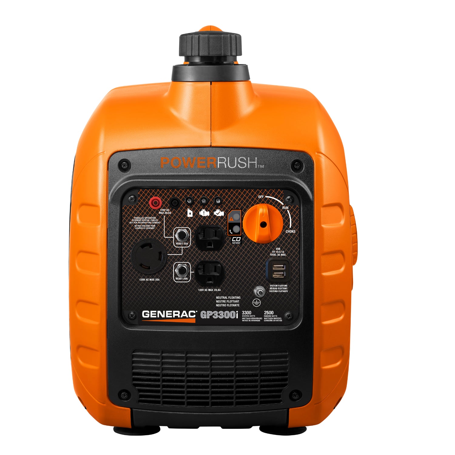 Generac Portable Inverter Generator, 3300i | With COsense | 49ST