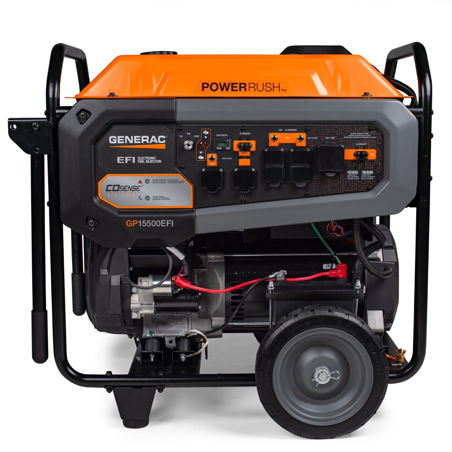 Generac Portable Generator, 15500 | EFI | Electric Start with COsense | 49ST