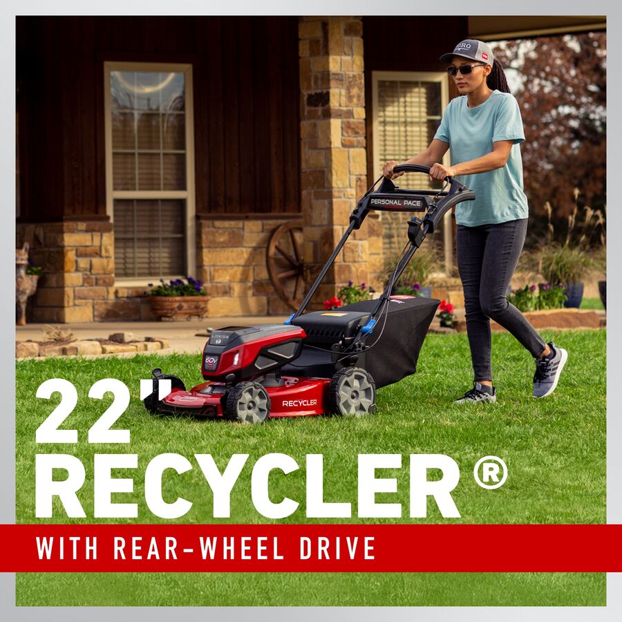 Toro 60V Max* 22 in. (56 cm) Recycler® w/Personal Pace® Lawn Mower - 7.5Ah Battery Included(21468)