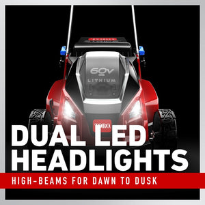 Toro 60V MAX* 21 in. (53 cm) Stripe® Dual-Blades Self-Propelled Mower - 7.5Ah Battery/Charger Included (21623)