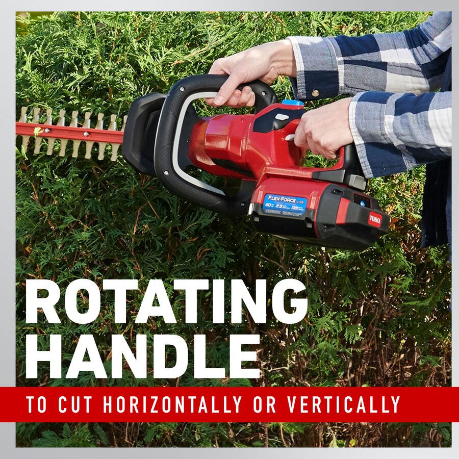 Toro 60V MAX* 24 in. (60.96 cm) Brushless Hedge Trimmer - 2.0Ah Battery Included (51841)