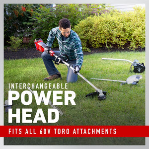 Toro 60V MAX* 14 in. (35.5 cm) / 16 in. (40.6 cm) Attachment Capable String Trimmer with 2.5Ah Battery (51836)