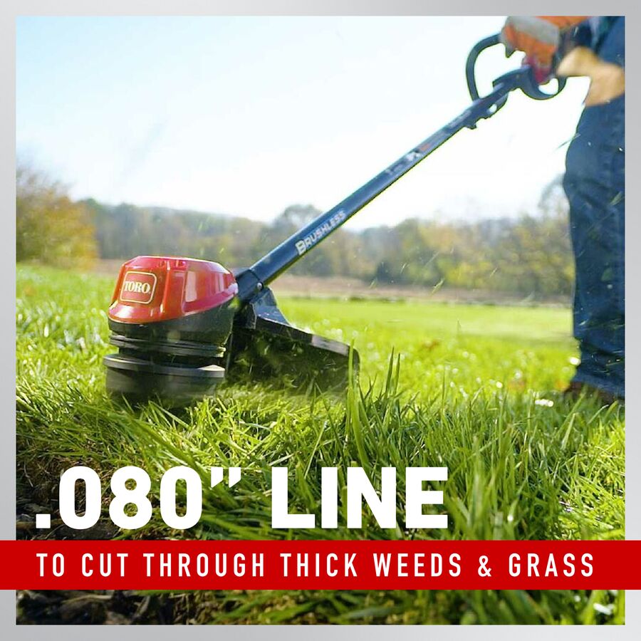 Toro	60V MAX* 13 in. (33.0 cm) / 15 in. (38.1 cm) Brushless String Trimmer with 2.0Ah Battery (51831)