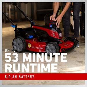 Toro 60V Max* 22 in. (56cm) Recycler® w/ Personal Pace® & SmartStow® Lawn Mower with 8.0Ah Battery