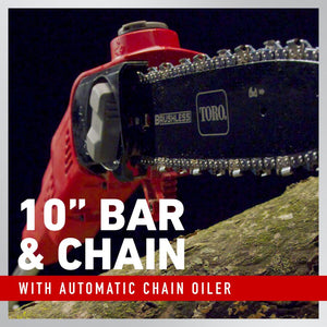 Toro	51870 60V MAX* 10 in. (25.4 cm) Brushless Pole Saw with 2.0Ah battery