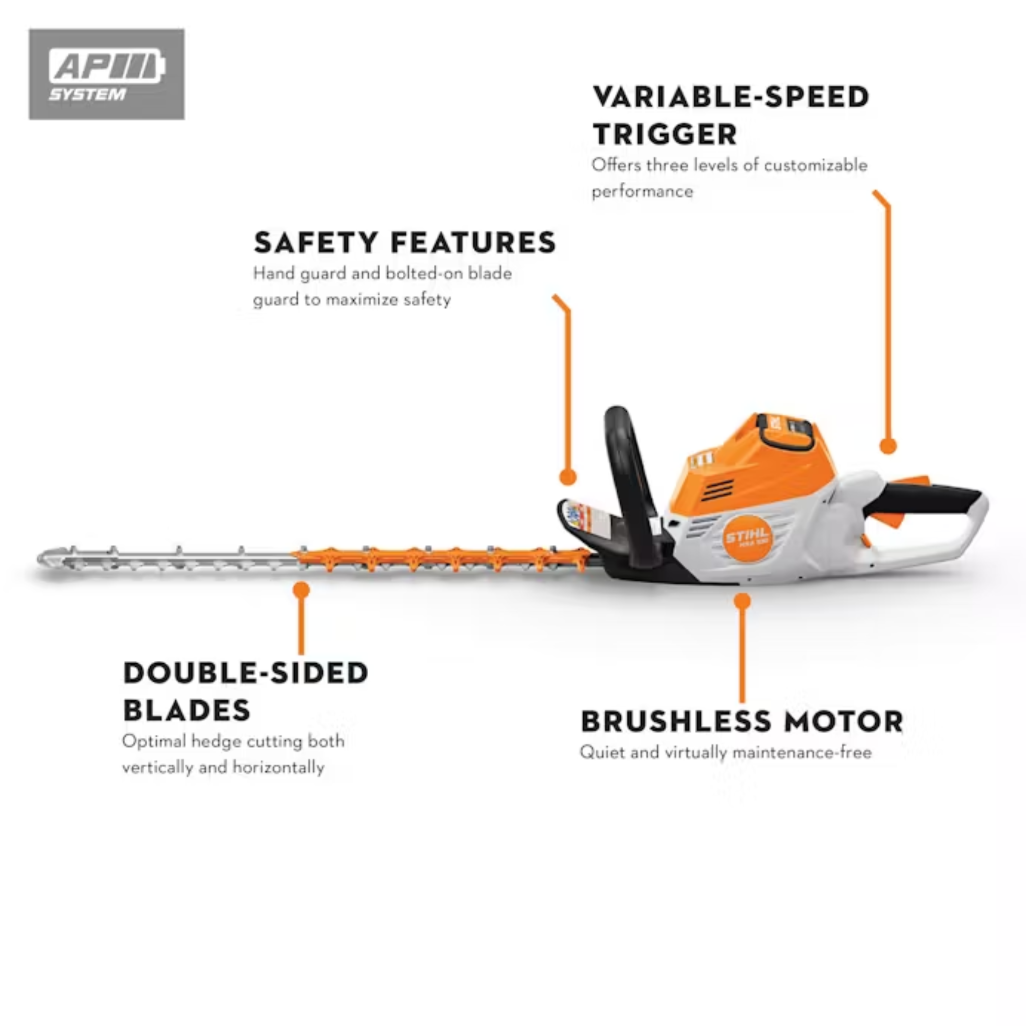 STIHL® HSA 100 Hedge Trimmers Unit Only
