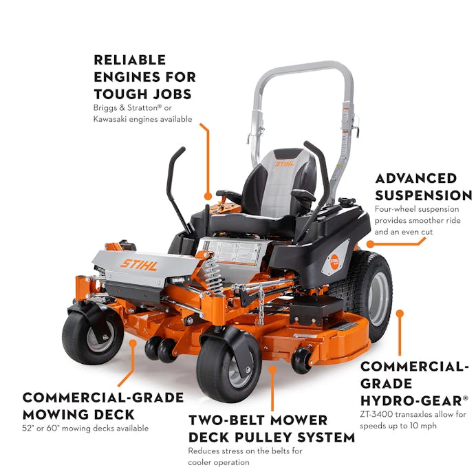 STIHL® RZ 552.0 K (USA) RIDE ON ZERO TURN WB03 011 3601 US