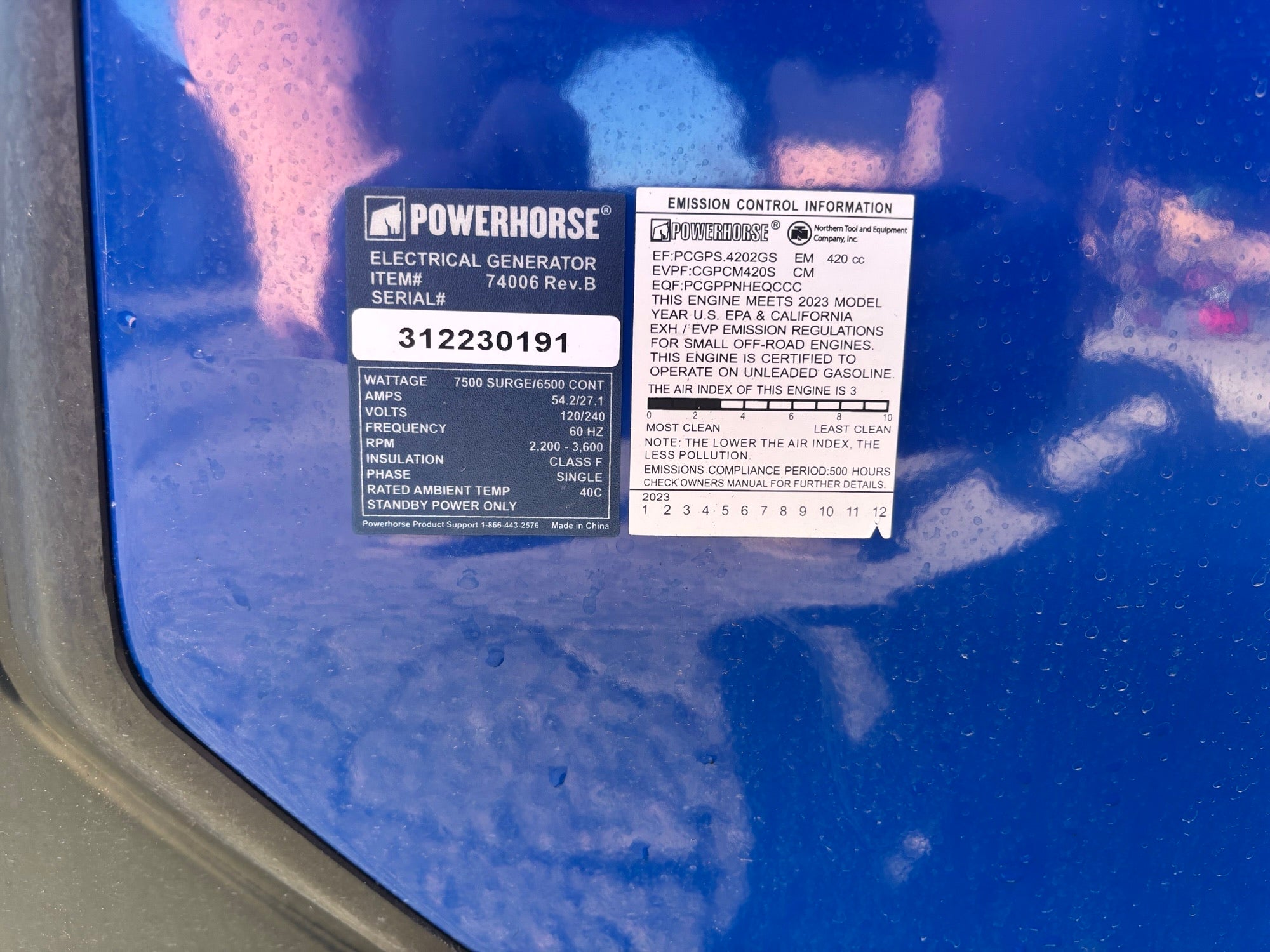 Powerhouse 7500i INVERTER GENERATOR