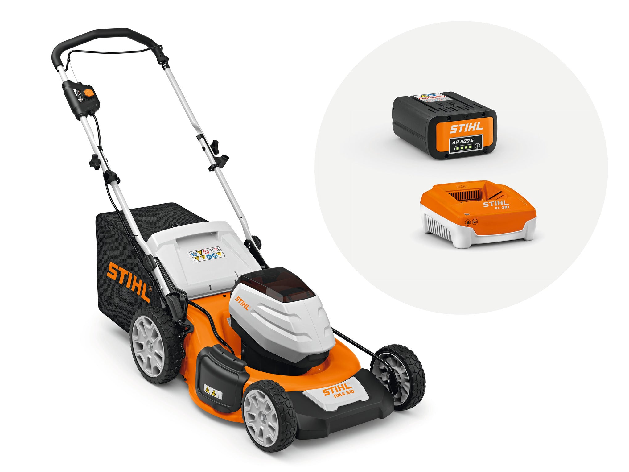 STIHL® RMA 510 Cordless Lawnmower AP300 W/AL301 (1400 PH)