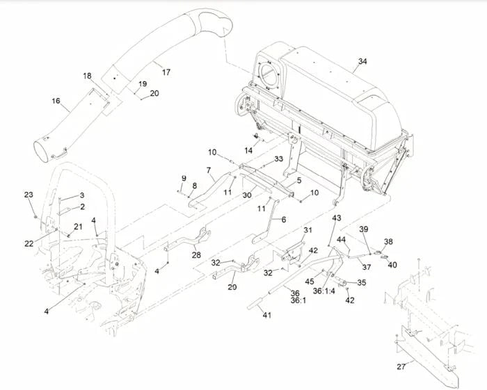 Toro 78474 4000 HDX Pro XL DFS Rear Bagger- 72