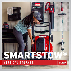 Toro 60V Max* 22 in. (56cm) Recycler® w/ Personal Pace® & SmartStow® Lawn Mower with 8.0Ah Battery