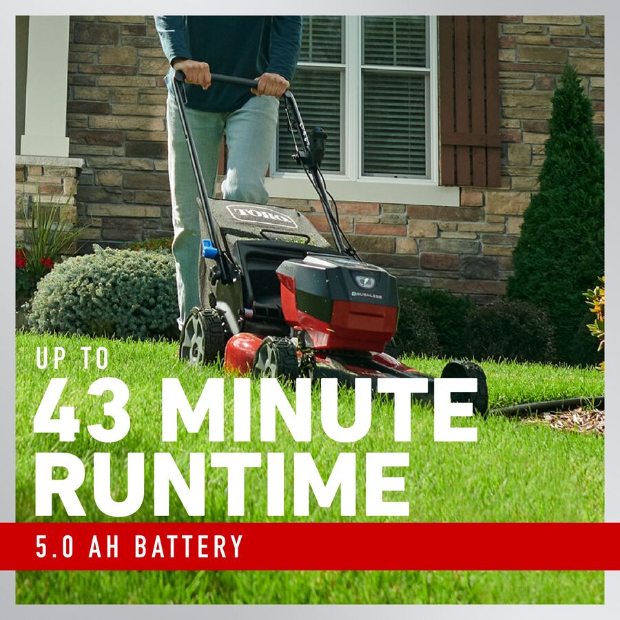 Toro 60V Max* 21 in. (53 cm) Recycler® Self-Propel w/SmartStow® Lawn Mower with 5.0Ah Battery