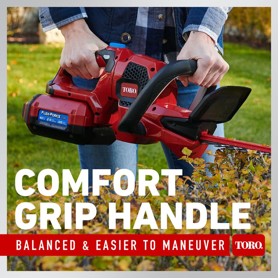 Toro 60V MAX* 24 in. (60.96 cm) Brushless Hedge Trimmer - 2.0Ah Battery Included (51841)