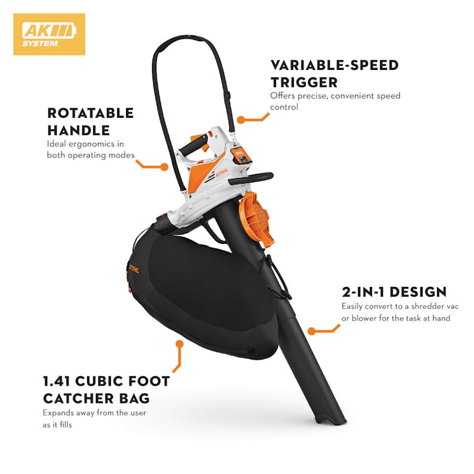 STIHL® SHA 56 BATTERY SHREDDER VAC UNIT ONLY